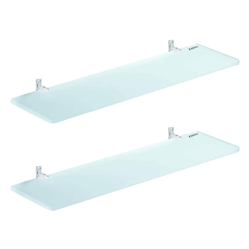 Evolite Evolite Premium Tempered Glass Shelf Corner for Bathroom Kitchen and Wall Mount Storage Accessories with Fitted Brackets for Home Decor Glass 5 x 12 inchPack of 2 - Image 5