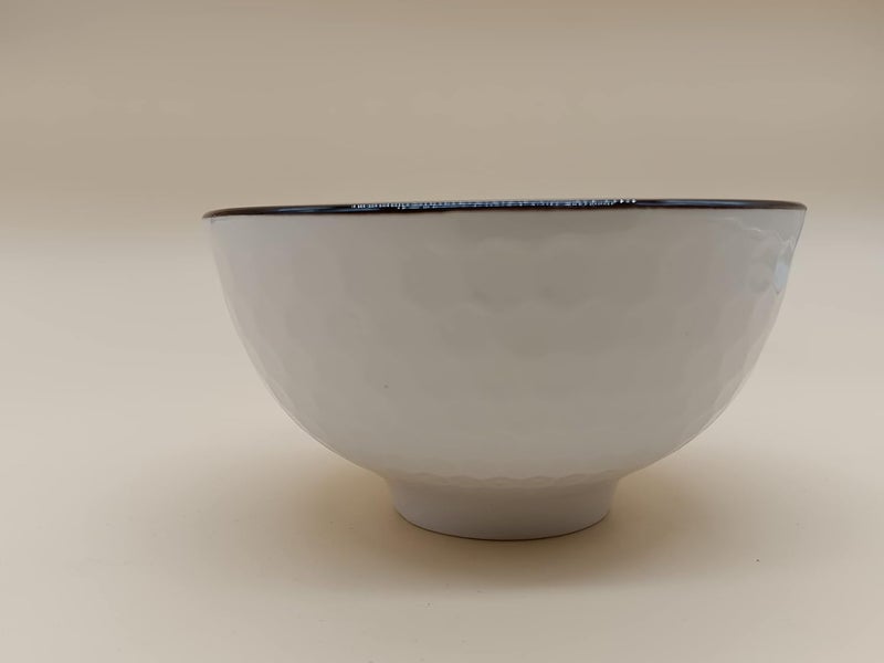 P Plus Fire Stackable Ramen Pasta Ceramic Serving Bowls Big Round Microwavable Porcelain Bowls for Kitchen Pack of 6 - Image 3