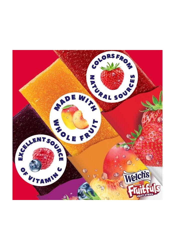 Welch's Absolute Fruitfuls Strawberry Fruit Strips - 10 Pack of Tasty Dried Fruit Snacks - Image 3
