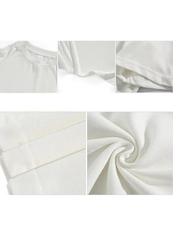 Pull Back Warrior Long Sleeve T-Shirt Men'S Spring And Autumn Solid Color Cotton Bottoming Shirt Loose Round Neck Basic Style All-Match Top Gray 4Xl - Image 2