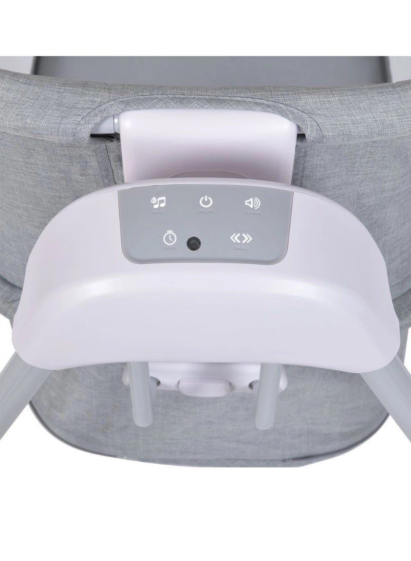 ماستيلا سرير ماستيلا ديلوكس متعدد الاستخدامات ٤ في ١، أرجوحة كهربائية، وسرير بجانب السرير لحديثي الولادة، سهل التركيب. - Image 5