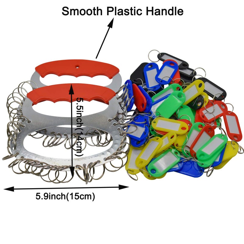 Maydahui منظم مفاتيح ميداهوي محمول مع 28 حلقة مفاتيح قابلة للفصل و30 علامة مفاتيح ملونة متنوعة - Image 2