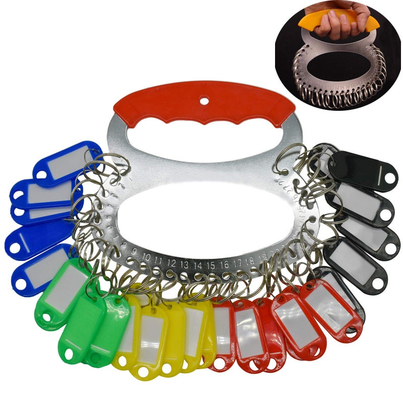 Maydahui منظم مفاتيح ميداهوي محمول مع 28 حلقة مفاتيح قابلة للفصل و30 علامة مفاتيح ملونة متنوعة - Image 1