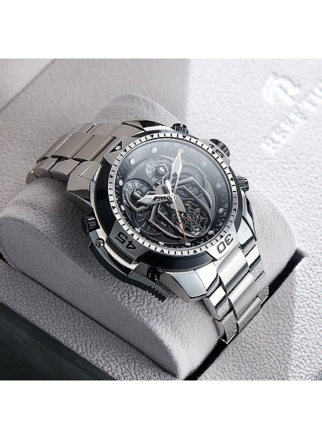 REEF TIGER high-end brand watch, fully automatic mechanical men's watch, fashionable waterproof night light large dial watch - Image 1