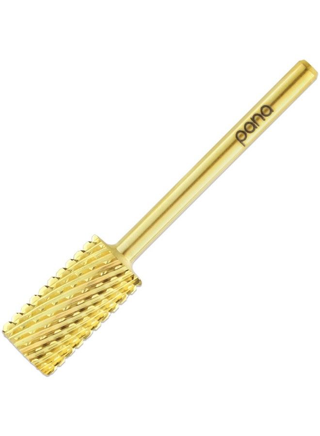 Pana 332" Shank Size Flat Top Large Barrel Gold Carbide Extra Coarse Grit Nail Drill Bit For Efile Nail Drills - Image 2