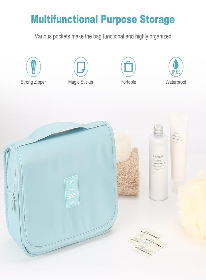 Storescent Girls' Hanging Carry-On Case Cosmetic Bag for Vacation, Trips, and Gym (Grey) with Set of 3 Refillable Food Grade Travel Bottles - Image 4