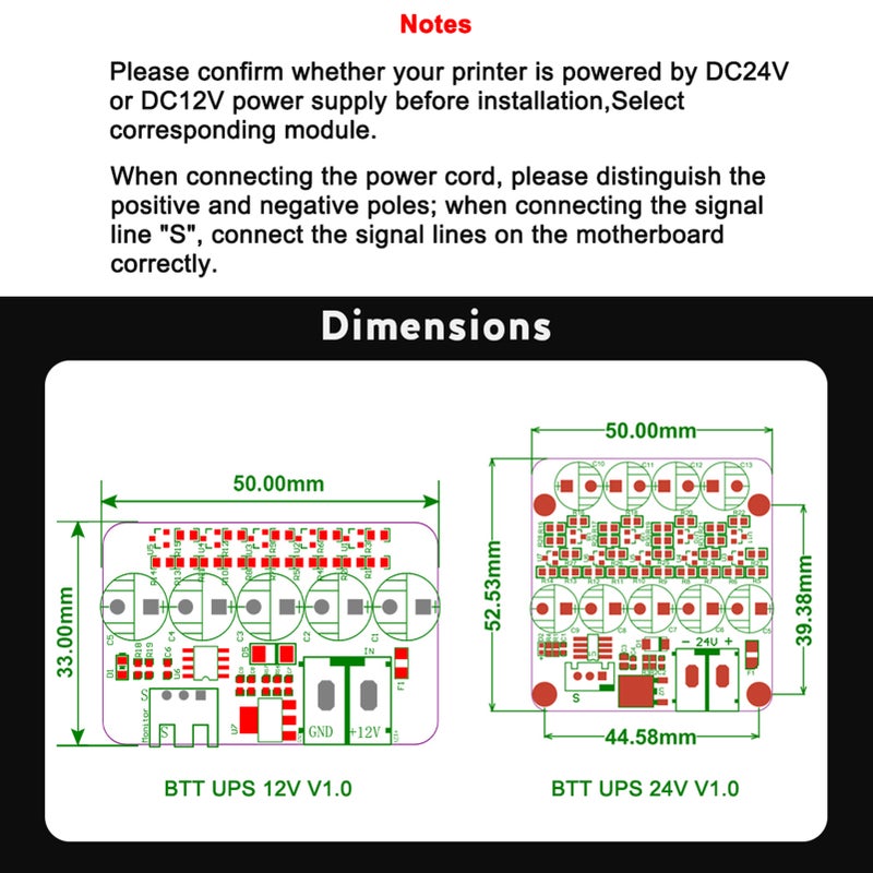 BIQU BTT UPS 24V V1.0 Resume Printing Module Sensor 3D Printer Parts for SKR V1.3 Mini E3 SKR Pro Ender-3 CR-10 - Image 5