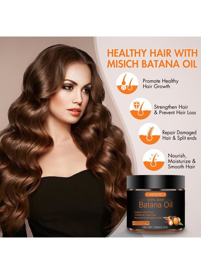 MISICH Raw Dr. Sebi Batana Oil from Honduras - 100% Natural, Unrefined, Organic for Hair Growth, Thickness and Preventing Loss for Men & Women, 5.3 oz - Image 3