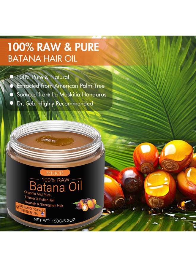MISICH Raw Dr. Sebi Batana Oil from Honduras - 100% Natural, Unrefined, Organic for Hair Growth, Thickness and Preventing Loss for Men & Women, 5.3 oz - Image 2