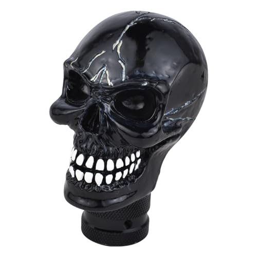 Abfer Skull Shift Knob Car Gear Stick Head Unique Shifer Lever Knob Replacement for Most Automatic Manual Vehicles, Blue - Image 1