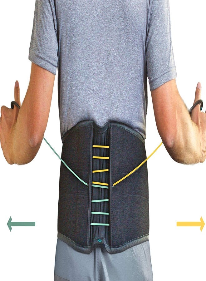 Aspen Quikdraw PRO Back Brace, Patented Pulley System for Targeted Compression, Back Braces for Lower Back Pain Relief for Herniated Disc, Sciatica, Scoliosis for Men & Women, Black XX-Large - Image 3
