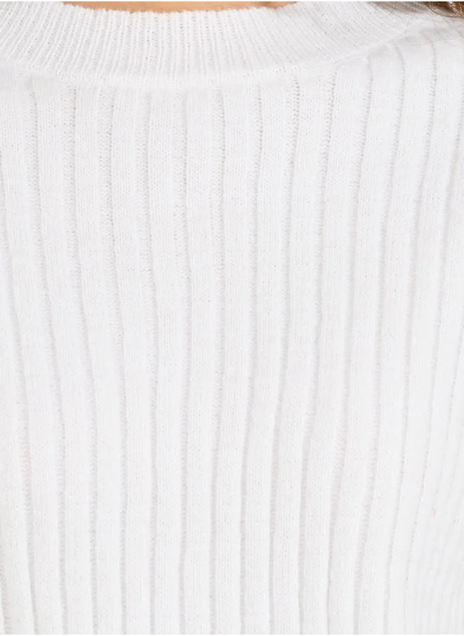 Styli High Neck Sweater Knit Top