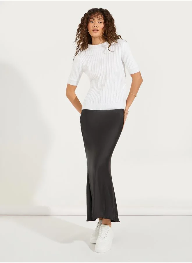 Styli High Neck Sweater Knit Top