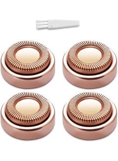 Facial Hair Remover Replacement Heads for Flawless Women Lip Soft Touch Chin and Cheeks Cleaning as Seen on TV 18K GoldPlated Rose Gold 4 Count