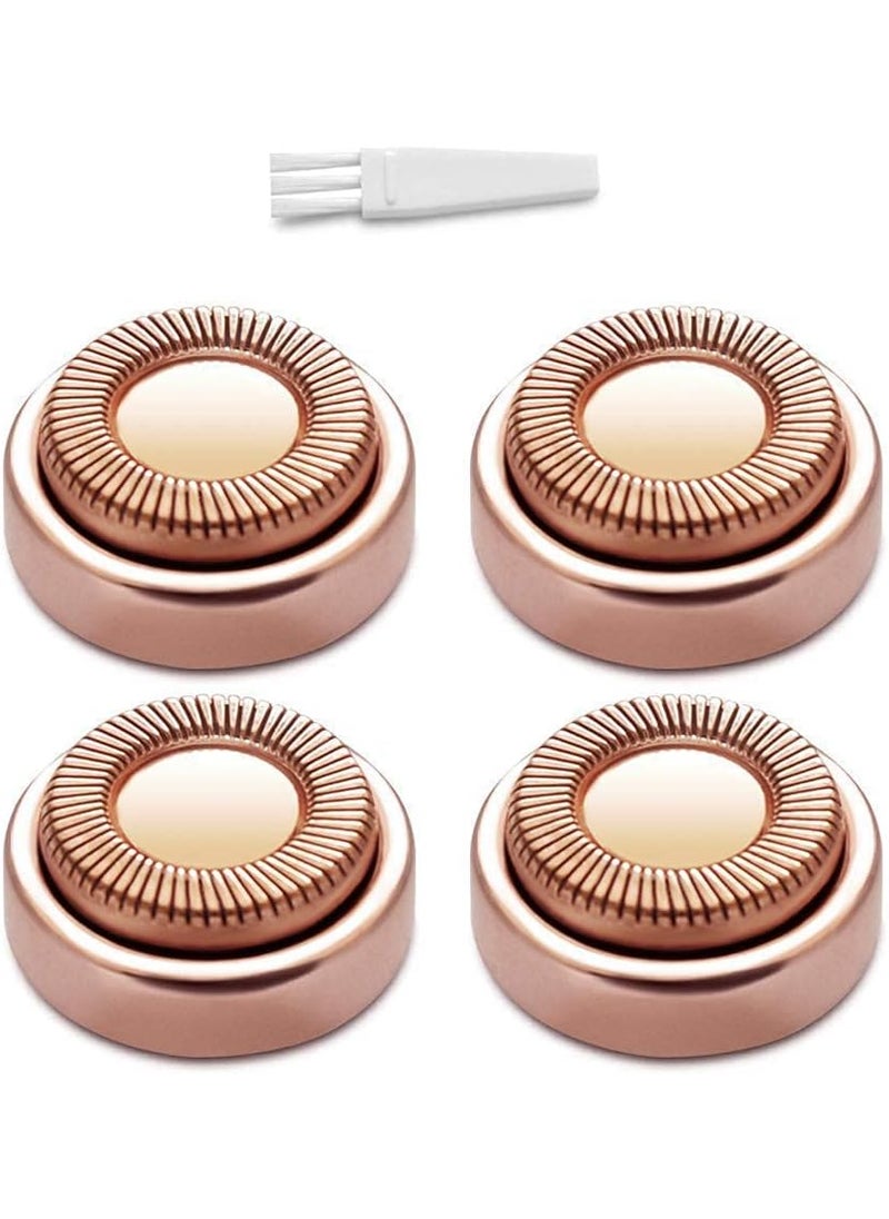 NYKKOLA - Facial Hair Remover Replacement Heads for Flawless Women Lip Soft Touch Chin and Cheeks Cleaning as Seen on TV 18K GoldPlated Rose Gold 4 Count - Image 1