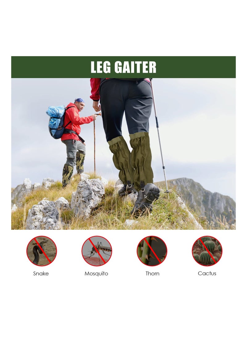 KASTWAVE Waterproof Leg Gaiters, Boot Gaiters for Men and Women, Anti-Snake Gaiters Oxford Fabric, Adjustable Snow Boot Gaiters for Outdoor Hiking, Walking, Hunting, Mountain Climbing and Skiing - Image 2