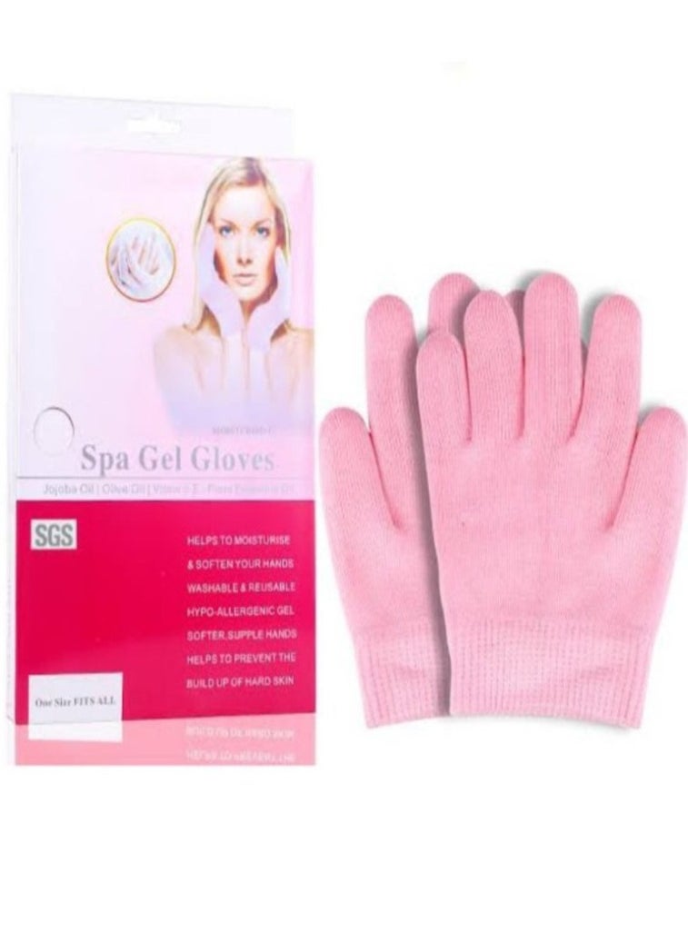 SGS Spa Gel Gloves to moisturize and soften hands with jojoba oil 