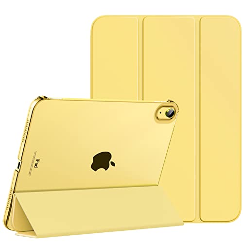 MoKo for iPad (A16) 11th Generation Case 11 Inch 2025, iPad 10th Generation Case 10.9 Inch 2022, Slim Stand Hard PC Translucent Back Shell Smart Cover, Support Touch ID, Auto Wake/Sleep,Light Yellow - Image 1