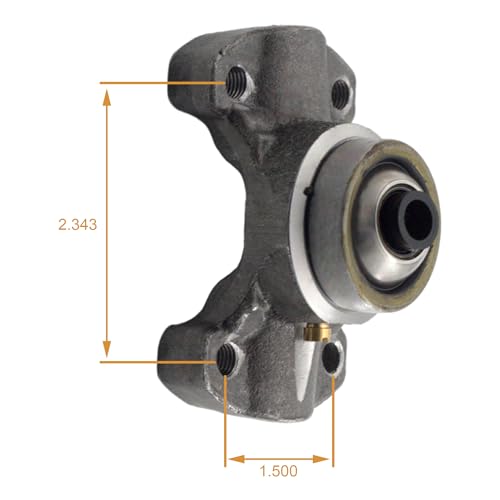RABROPAR 211355X CV Socket Yoke Assembly Compatible with 1310 Series Yoke Assembly, Compatible with Jeep CJ YJ TJ XJ ZJ JK, C/L to End 1.531", Greasable - Image 2
