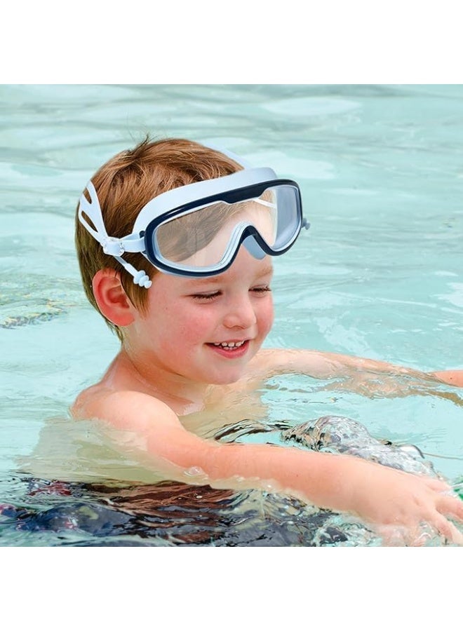 Swimming Goggles, UV Protection, No Water Leakage, Nose Bridge Design, Comfortable Fit, Adjustable Goggle Strap for Boys and Girls (Multicolor) - Image 2