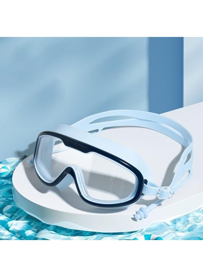 Swimming Goggles, UV Protection, No Water Leakage, Nose Bridge Design, Comfortable Fit, Adjustable Goggle Strap for Boys and Girls (Multicolor) - Image 3