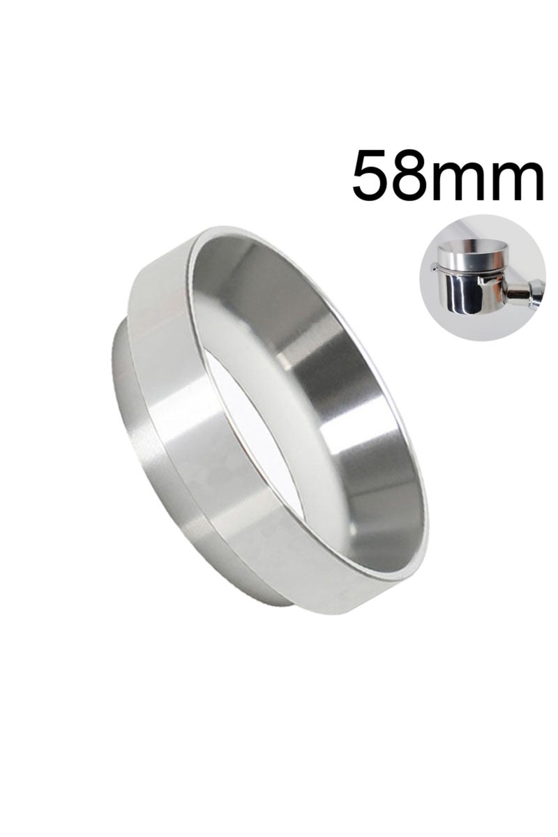 Silver 58mm Aluminum Intelligent Dosing Ring For Bowl Coffee Powder Espresso Barista Tool For 51//53