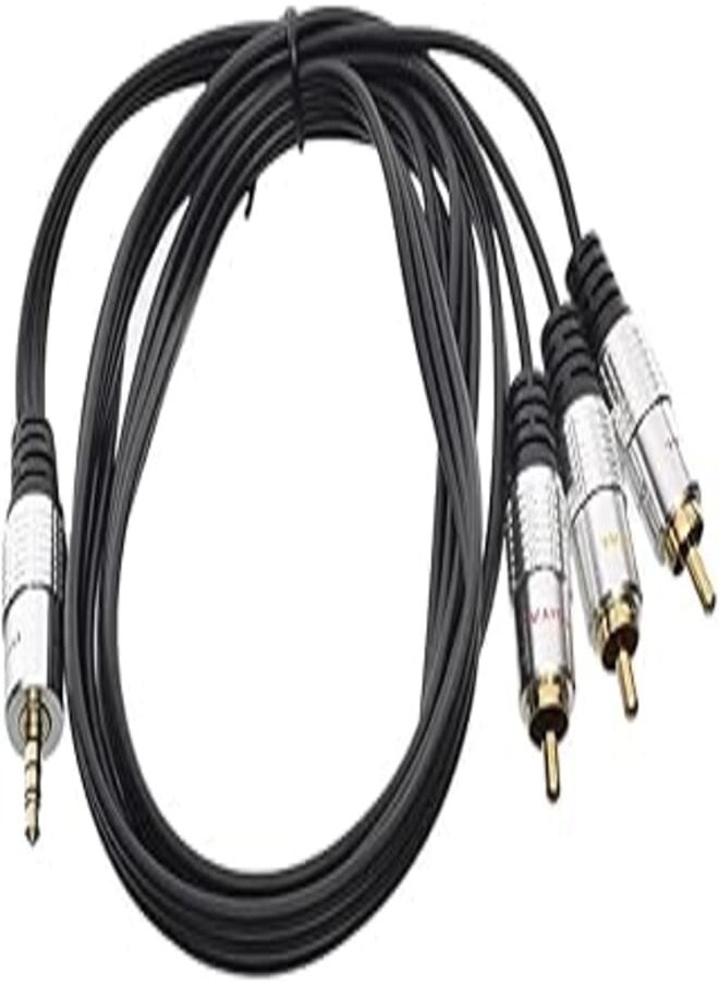 Point Cable av 3 * 1 1.5m - black 
