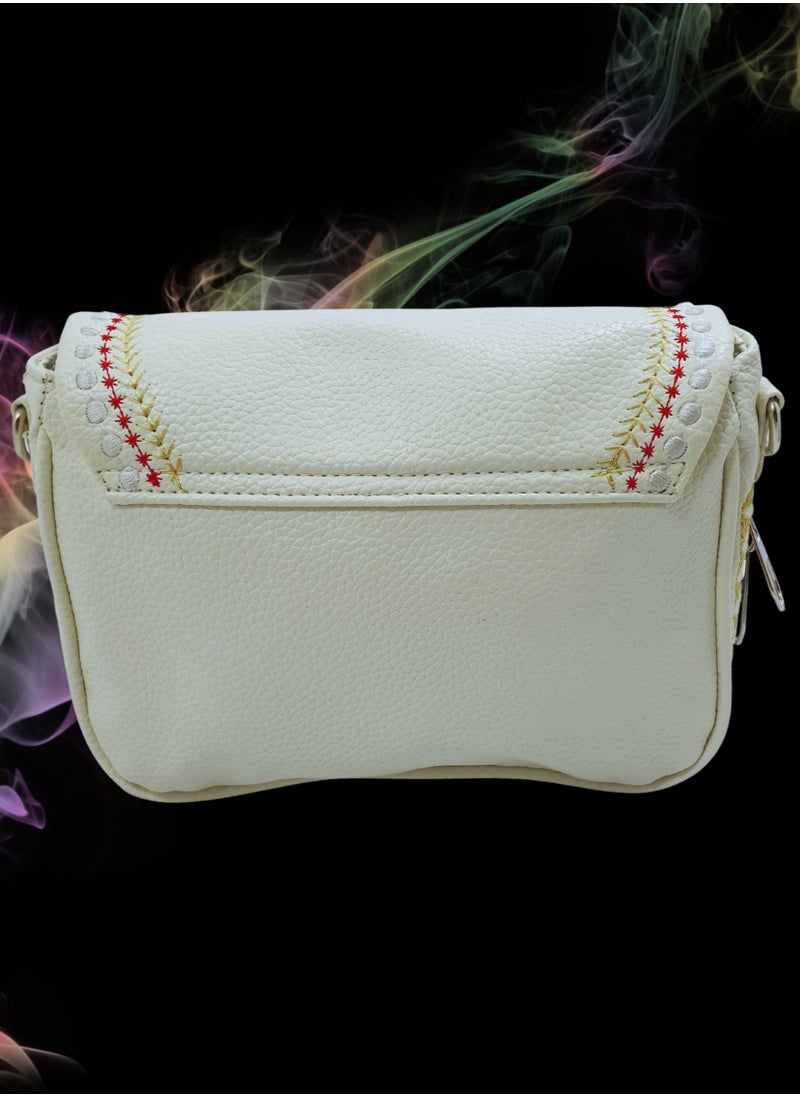 TO FASHION - TO 3008 LEATHER WOMEN, GIRLS CROSS BODY BAG, SHOULDER BAG, WITH ATTATCHED BELT, MODERN, UNIQUE AND ELEGANT DESIGN, DIMENSIONS 15*22*8 CM WHITE A - Image 1