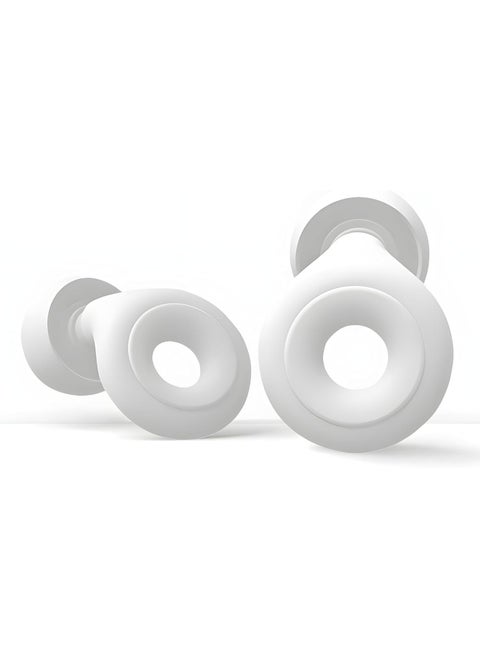 Silicone Earplugs for Sleep  Super Soft set of Earplugs, Reusable Hearing Protection for Noise Reduction, Concerts, Motorcycles and Noise Sensitivity, 3 sizes S/M/L Noise Cancelling - White