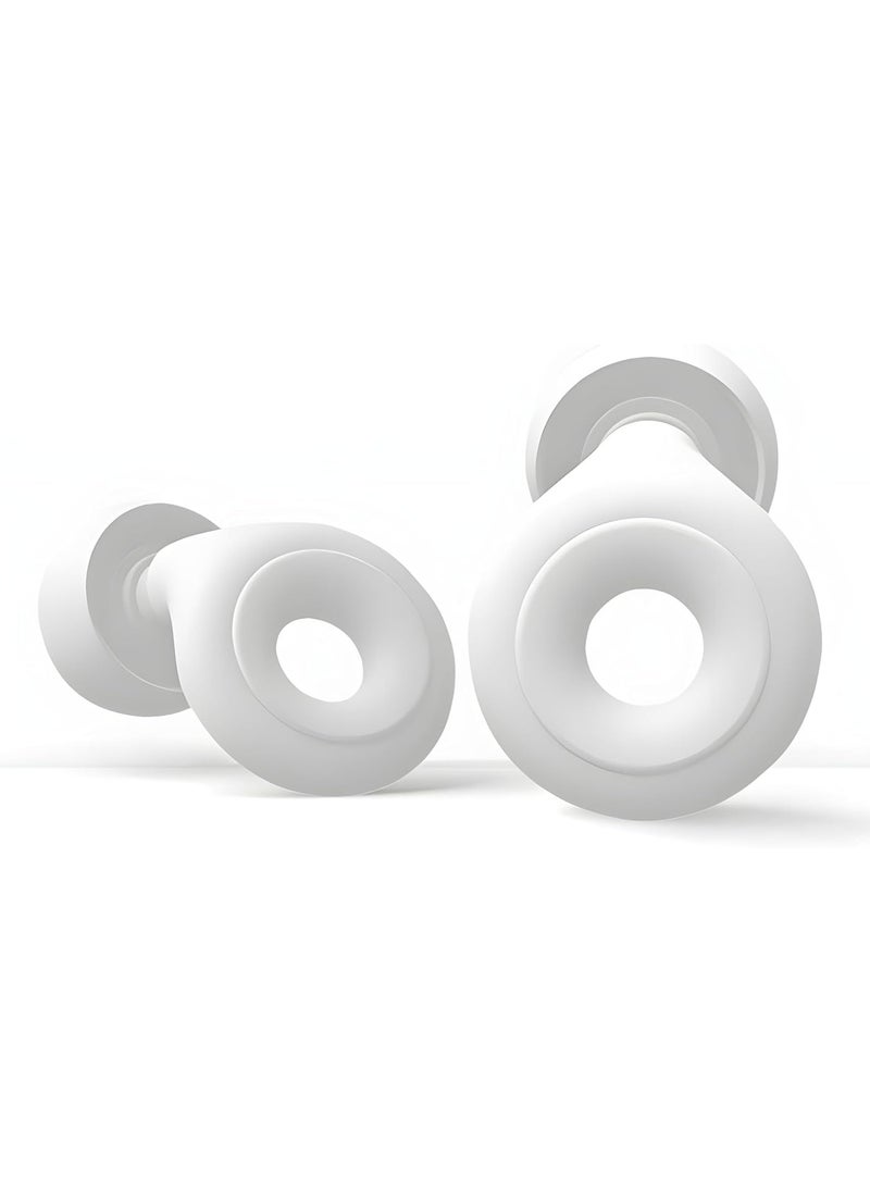 XVersion - Silicone Earplugs for Sleep  Super Soft set of Earplugs, Reusable Hearing Protection for Noise Reduction, Concerts, Motorcycles and Noise Sensitivity, 3 sizes S/M/L Noise Cancelling - White - Image 1