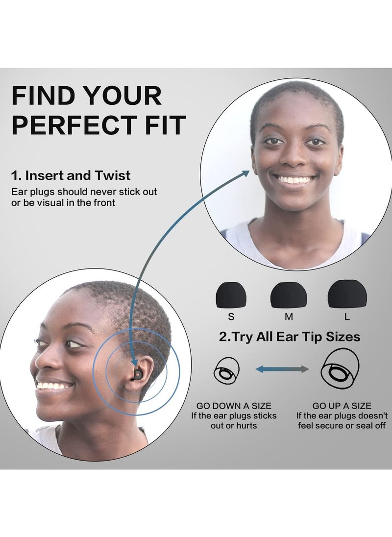 XVersion - Silicone Earplugs for Sleep  Super Soft set of Earplugs, Reusable Hearing Protection for Noise Reduction, Concerts, Motorcycles and Noise Sensitivity, 3 sizes S/M/L Noise Cancelling - White - Image 1