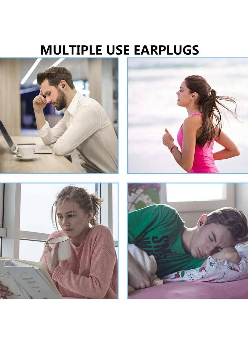 XVersion - Silicone Earplugs for Sleep  Super Soft set of Earplugs, Reusable Hearing Protection for Noise Reduction, Concerts, Motorcycles and Noise Sensitivity, 3 sizes S/M/L Noise Cancelling - White - Image 1