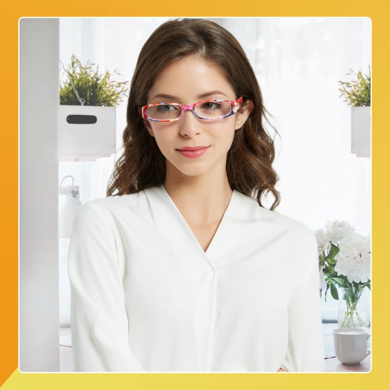 Kerecsen 4 Pack Reading Glasses for Women Colorful Readers Spring Hinge Fashion Ladies Eyeglasses (colourful-1, 2.5, multiplier_x) - Image 5