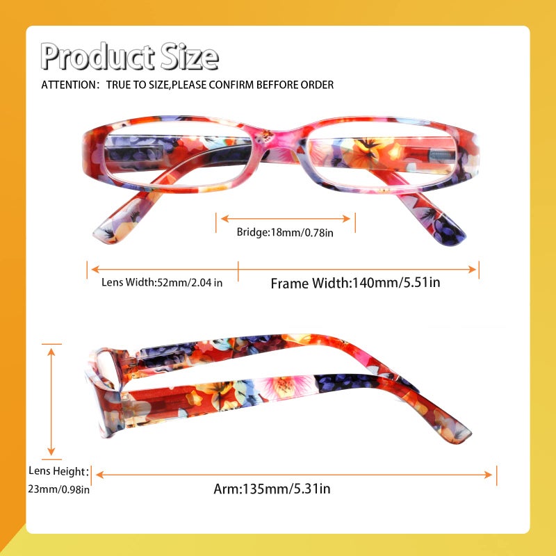 Kerecsen 4 Pack Reading Glasses for Women Colorful Readers Spring Hinge Fashion Ladies Eyeglasses (colourful-1, 2.5, multiplier_x) - Image 2