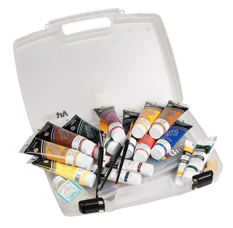 ArtBin 8017AB 17 inch Quick View Carrying Case, Portable Art & Craft Organizer with Handle, [1] Plastic Storage Case, Translucent - Image 4
