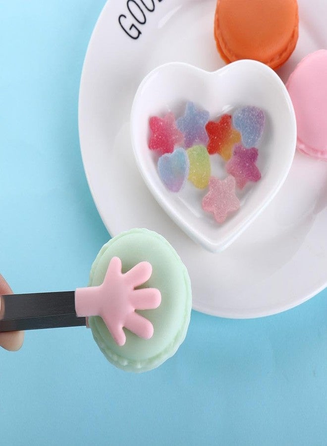 Kopida 3 Pcs Cute Silicone Mini Tongs, Kids Tongs Cooking Tongs, Kitchen Gadgets, BBQ Bread Ice Cube Clip for Home - Image 3