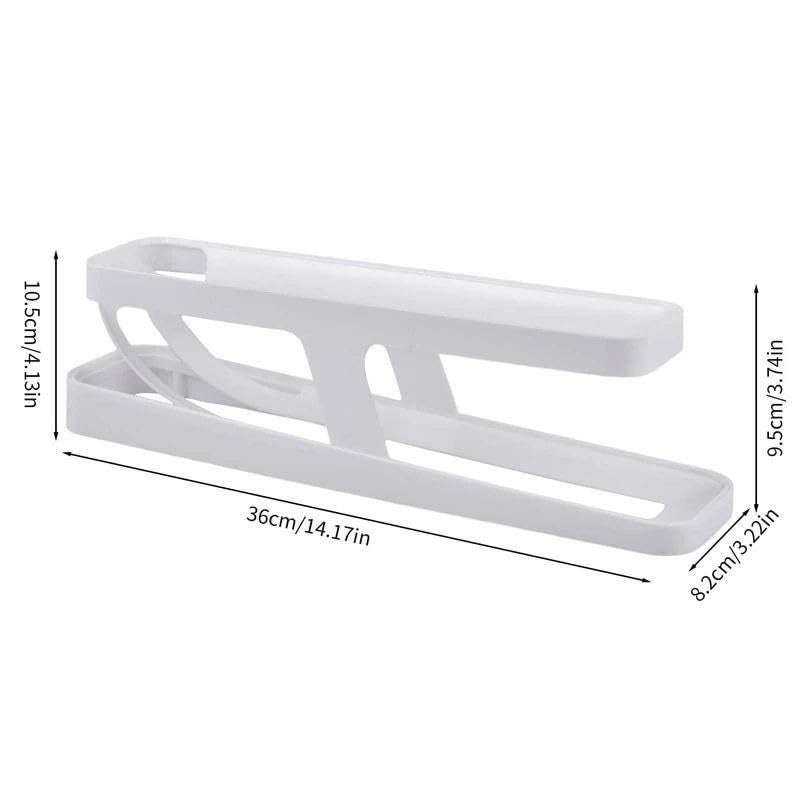 Rotating Egg Holder for Refrigerator - Automatic Egg Rolling Storage Container, 2 Layer Detachable Egg Dispenser, Space Saving Egg Tray for Refrigerator, Countertop, Cabinet (1) - Image 3