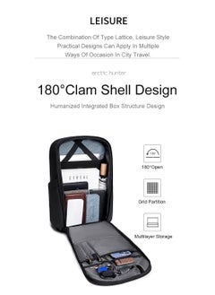ARCTIC HUNTER B00559 Water Resistant Backpack 15.6 inch Laptop Compartment Black  - Image 5