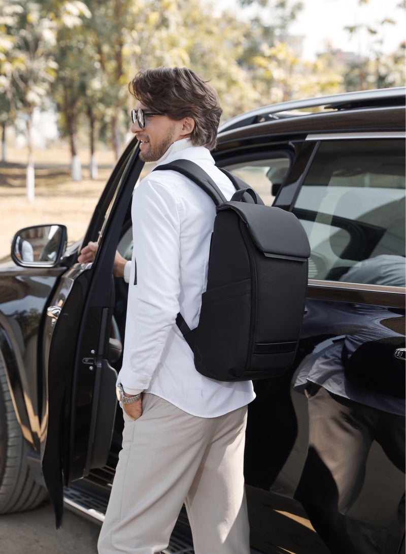 أركتيك هانتر شنطة ظهر لاب توب مقاومة للماء للجنسين 15.6 بوصة من البوليستر حقيبة كتف للسفر حقيبة ظهر للرجال والنساء اركتيك هانتر B00559 - اسود - Image 4