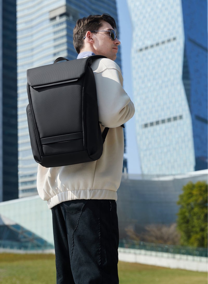 أركتيك هانتر شنطة ظهر لاب توب مقاومة للماء للجنسين 15.6 بوصة من البوليستر حقيبة كتف للسفر حقيبة ظهر للرجال والنساء اركتيك هانتر B00559 - اسود - Image 2