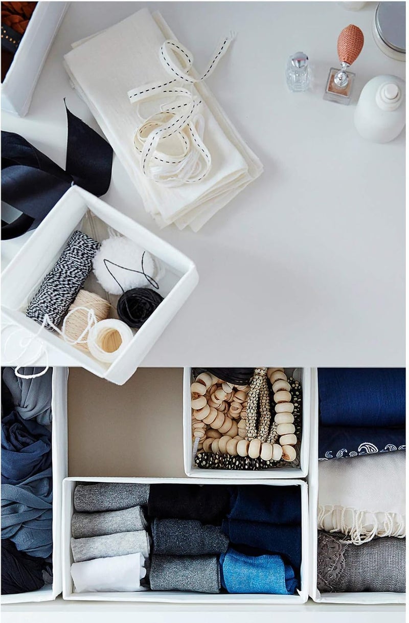 أيكيا صندوق منظم لتخزين الأدراج، سلة المهملات، أبيض (12 قطعة) - Image 2