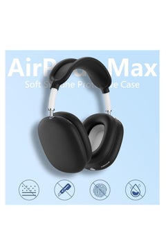 Generic 4 in-1 Clear Silicone Case Cover for AirPods Max Black  - Image 2