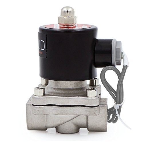 U.S. Solid 1/2" Stainless Steel Electric Solenoid Valve 24V DC N.C. VITON Water Air Fuel - Image 3