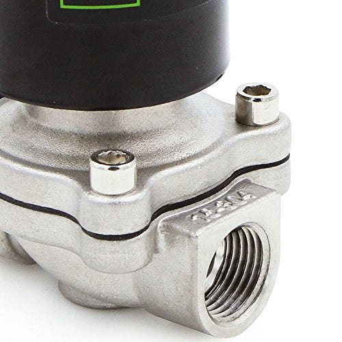 U.S. Solid 1/2" Stainless Steel Electric Solenoid Valve 24V DC N.C. VITON Water Air Fuel - Image 4