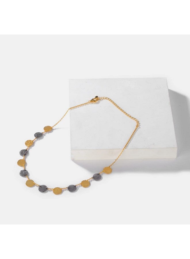 Shaya By Caratlane Hint Of Shimmer Confetti Necklace In Dual Plated 925 Silver For Women - Image 3