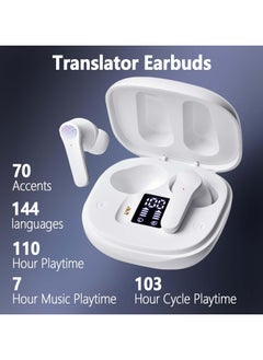 General Bluetooth translation earbuds, all-round earbuds, support 144 languages and dialects, real-time & noise-cancelling translation earbuds for business, travelling  - Image 2