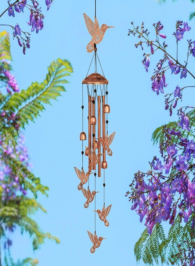 GDNSFIT Hummingbird Wind Chimes for Outside,39" Metal Windchimes,Hummingbird Gifts for Women/Men,Wind Chime Garden Decor Outdoor,Memorial/Housewarming/Birthday/Festival Gifts,Front Yard Decor - Image 2