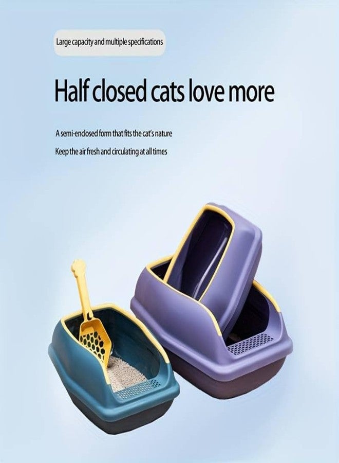 KittuPet Semi-Enclosed Cat Litter Box Extra Large Splash-Proof Cat Toilet Cat Pet Supplies Free Cat Litter Shovel, 1 pcs Purple Color Especially Designed for Small Breed Puppy Kitten - Image 5
