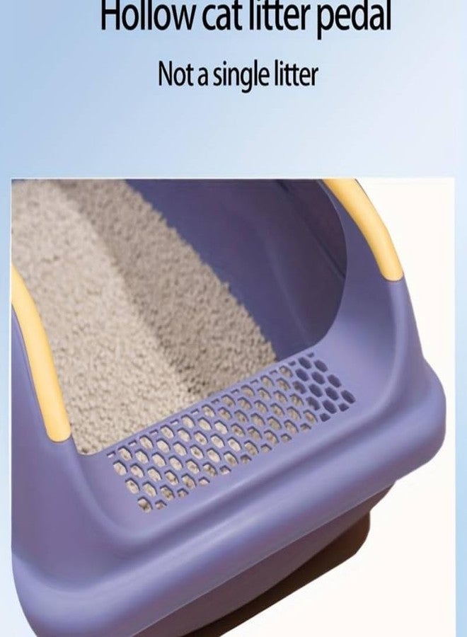 KittuPet Semi-Enclosed Cat Litter Box Extra Large Splash-Proof Cat Toilet Cat Pet Supplies Free Cat Litter Shovel, 1 pcs Purple Color Especially Designed for Small Breed Puppy Kitten - Image 3