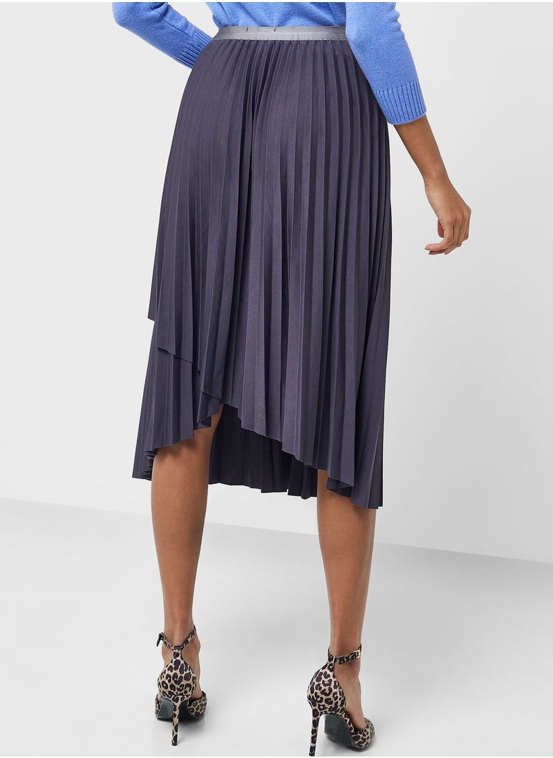 ELLA - High Low Pleated Skirt - Image 1